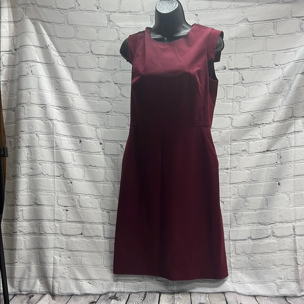 J. Crew Burgundy Sleeveless Dress